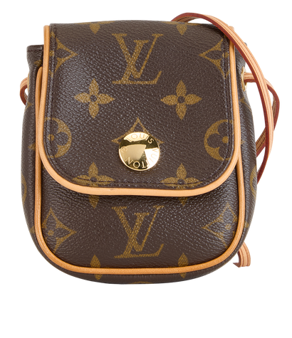 Pochette Cancun Crossbody, &pound;395, Handbags, Brown, Canvas, Front view